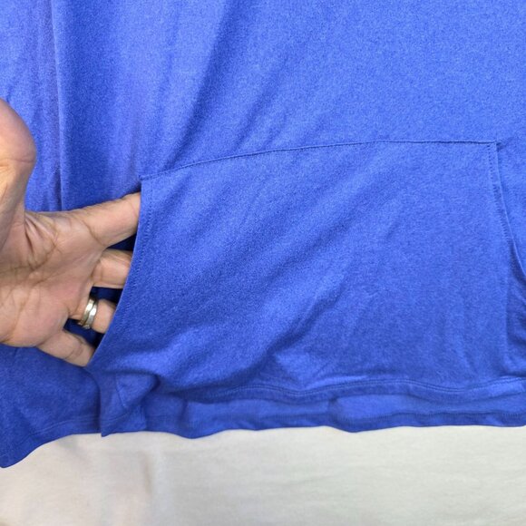 Avenue Plus Size 26/28 Cold Shoulder Hoodie Blue Front Pocket Streetwear New - Picture 5 of 8